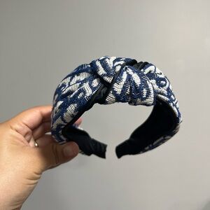 Blue and White Patterned Headband